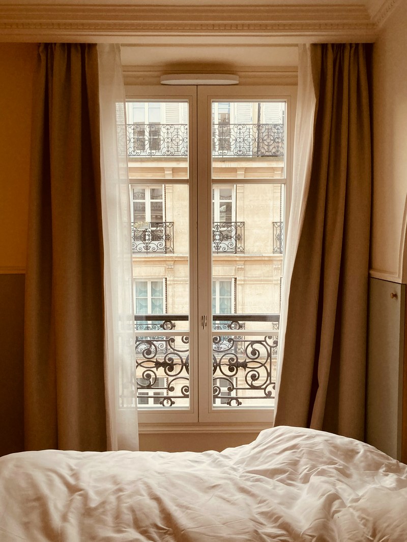 A window and the city beyond it